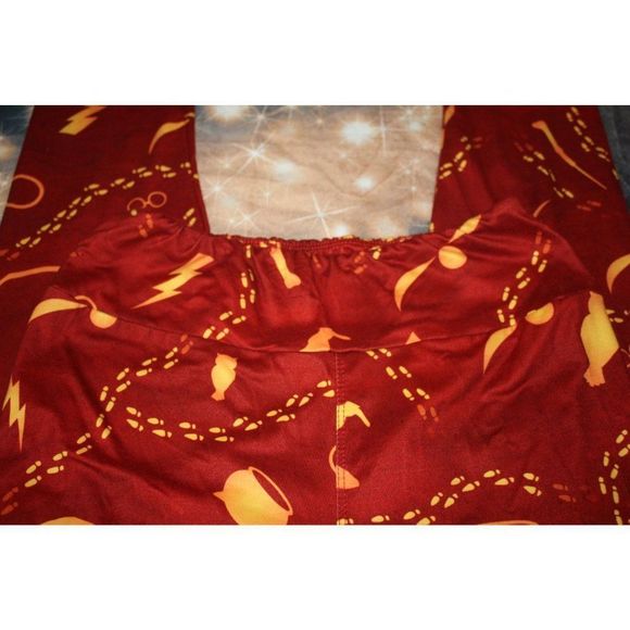 Fabulegs Women Small Wizard House Gryffindor Harry Potter Gold Quidditch Legging - Picture 3 of 10